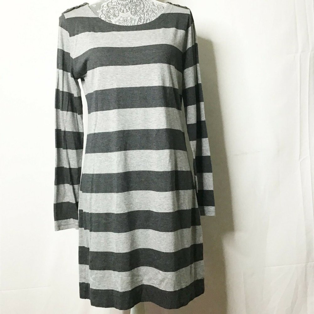 Banana Republic Dress Women Size M Black Gray Bold